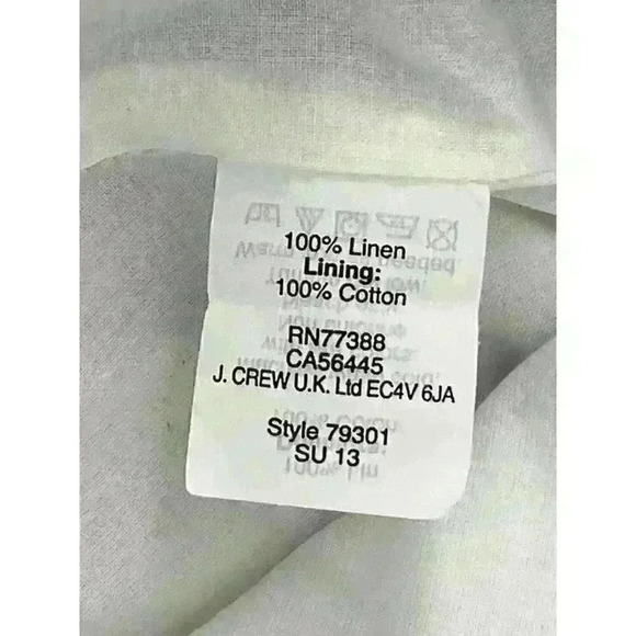 J Crew Wmns Sz 0 Boardwalk Linen Skirt Blue White Stripe A-line Casual Summer - Picture 15 of 15